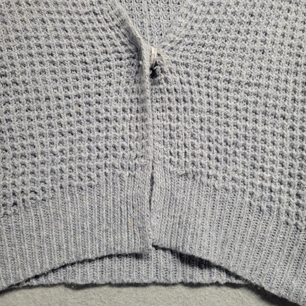 Free People Cocoon Cardigan Sweater Blue Waffle‎ Knit Wool Angora Blend Small